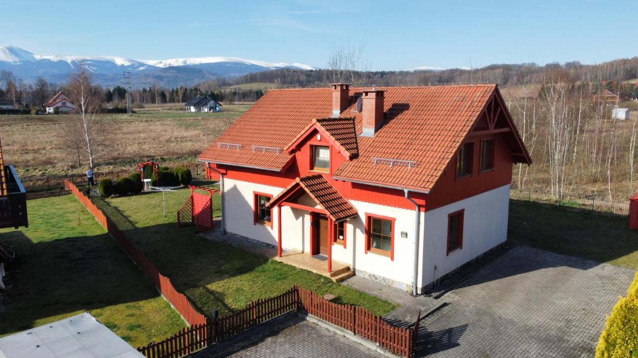 Villa Leika - Panoramablick am Riesengebirge Mysłakowice Exterior foto
